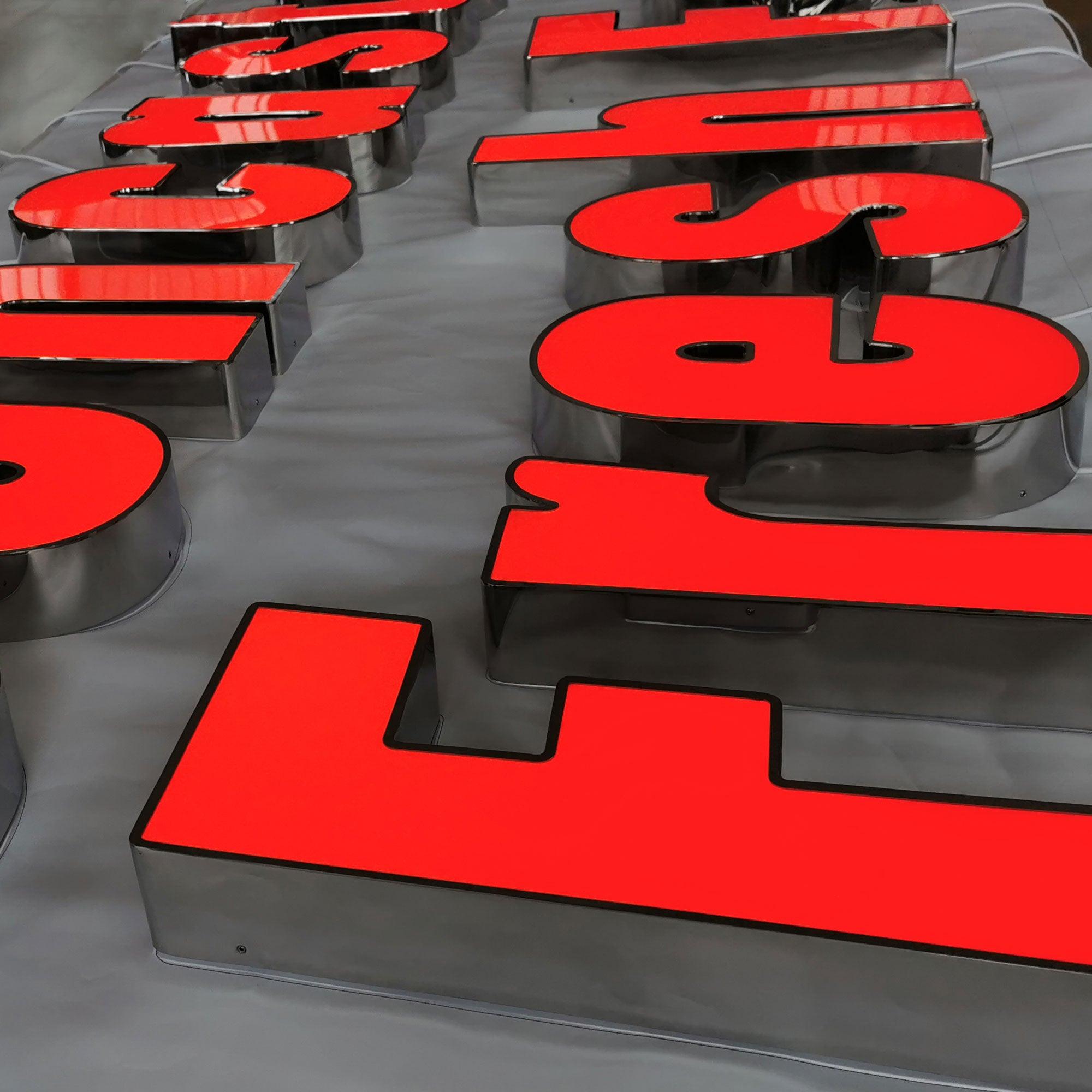 Jail Base Led Letters Factory Custom Led Frontlit Letters Stainless Steel Letter Signboard 3 ...