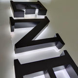 Dropshipping custom business office indoor outdoor letter wall 3d led backlit channel letter sign with CE certificate