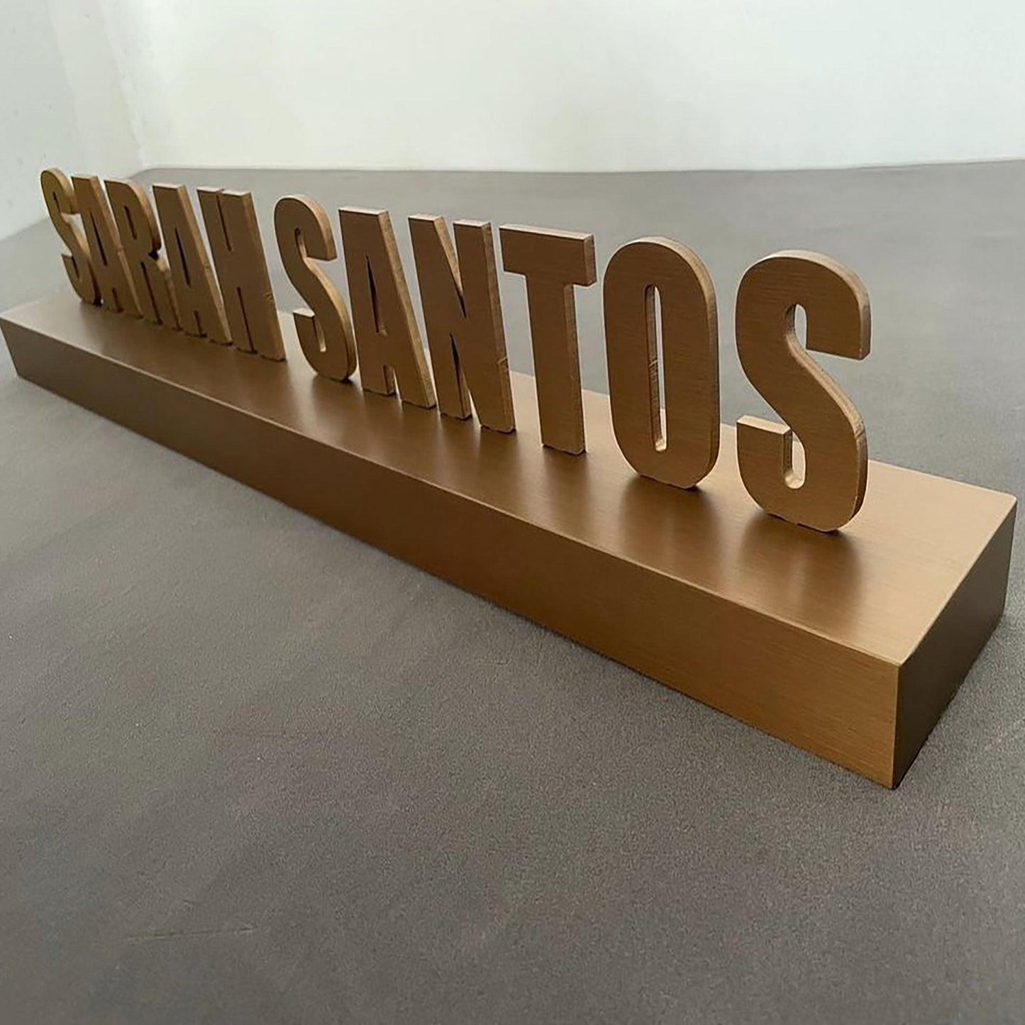 Custom Free Standing Laser Cut Solid Metal Letters 3D Brushed Aluminium Letters Sign