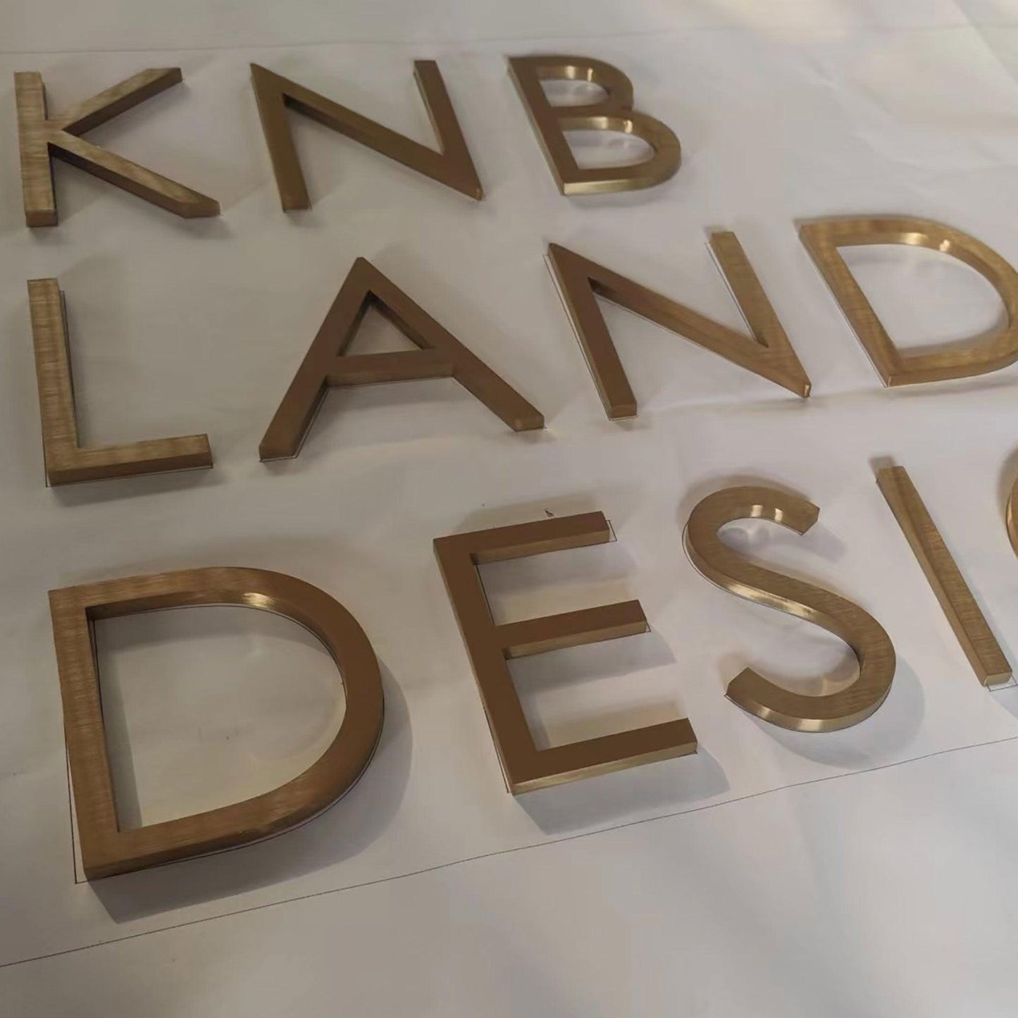 Gold Color Laser Cut 3D Metal Alphabet Brushed Letters Stainless Steel Letter For Interior Wall Signs