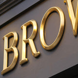 Gold Metal Letters Business Shop Signs 3d Stainless Steel Logo Custom Channel Letters Indoor Decor