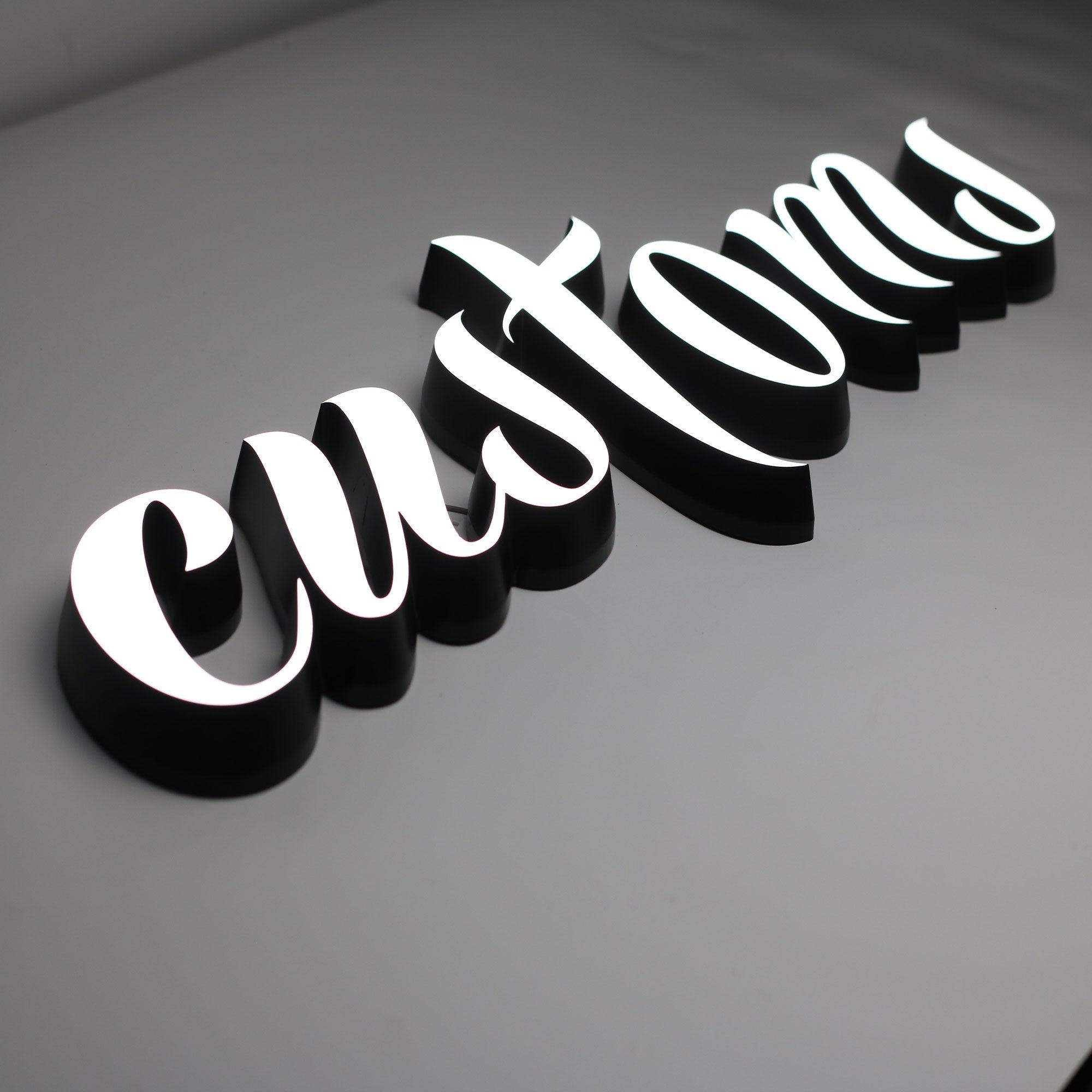 Lighted Words Fabricated Letter Illuminated 3D Business Store Led Sign Shop Front Signs Three Dimensional Acrylic Letters