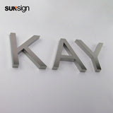 Flat cut stainless steel letters for wall indoor silver mirror finish channel letters business signage