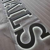 Fast delivery Led Channel Letter Sign Led Back Illuminate Letter Signs Store Stainless Steel Business Sign Outdoor Installation
