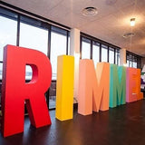Customized personalized 3D stainless steel double-sided three-dimensional floor free standing letters sign for park and square