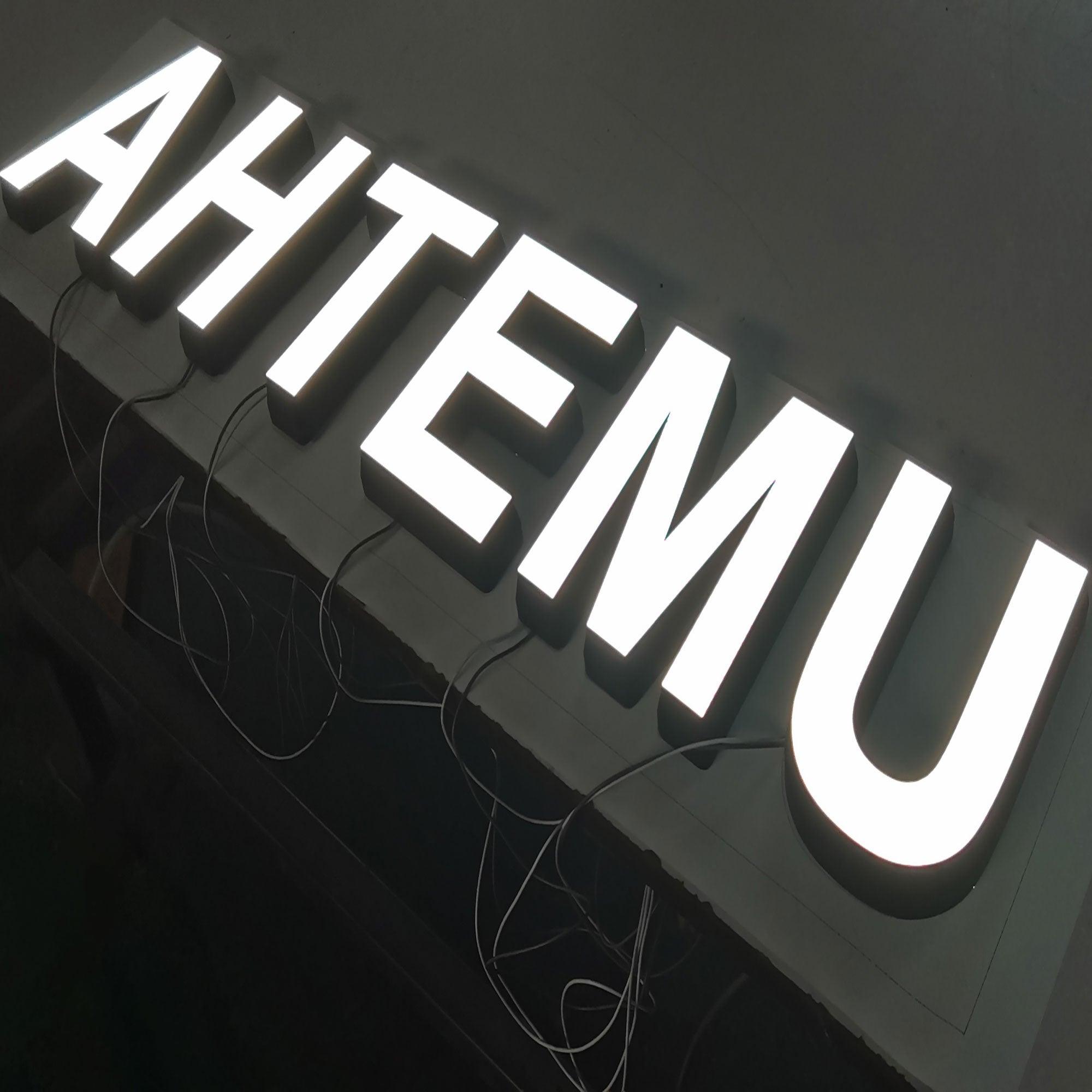 DIY Word Letter Signage 3d Led Lighted Door Sign Frontlit Letters 3D Lighting Acrylic Led Illuminate Signage
