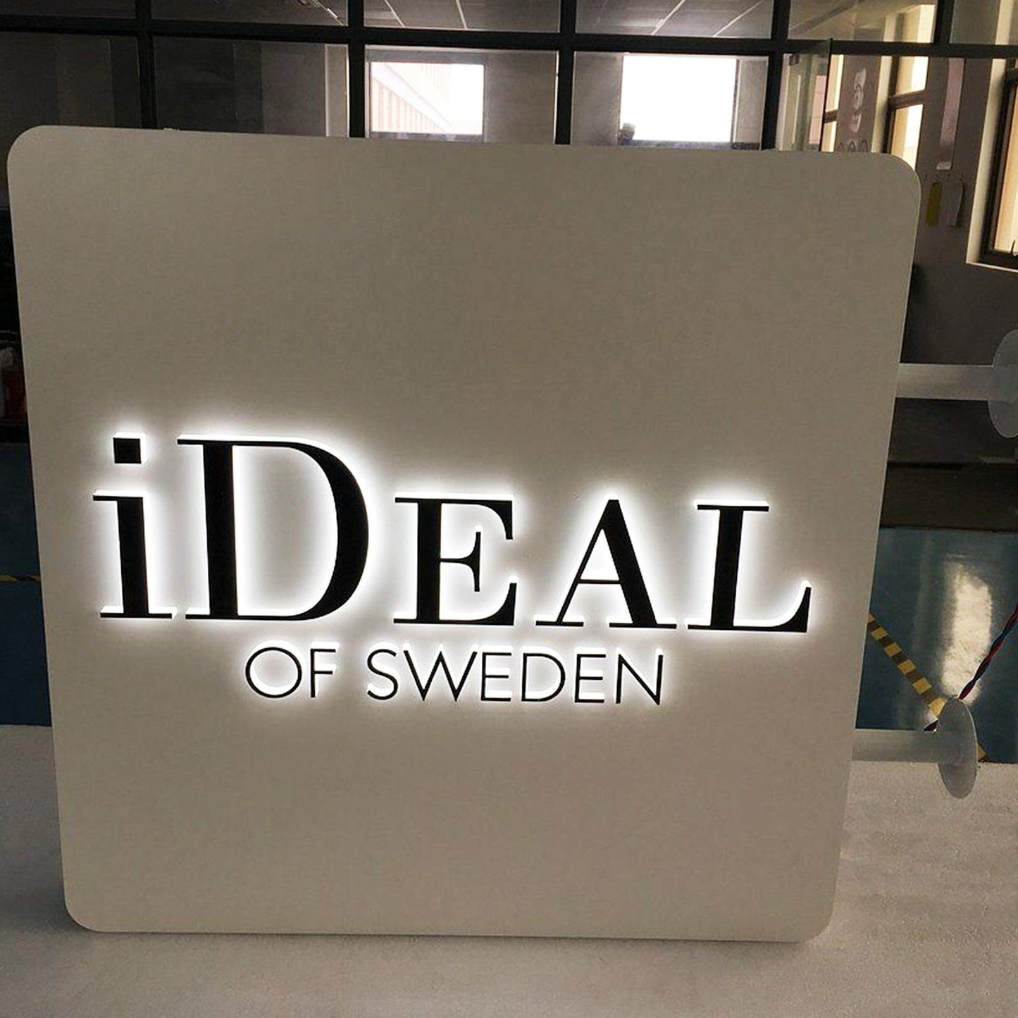 Blade Logo Sign Custom LED Lightbox Signs Stainless Steel Double Lit Shop Front Commercial Sign