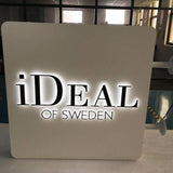 Blade Logo Sign Custom LED Lightbox Signs Stainless Steel Double Lit Shop Front Commercial Sign