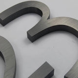 Customized Stainless Steel Letters Brushed Metal Channel Letters Indoor House Number Sign