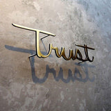 Custom wall letters decorative office logo business brushed gold stainless steel letters sign
