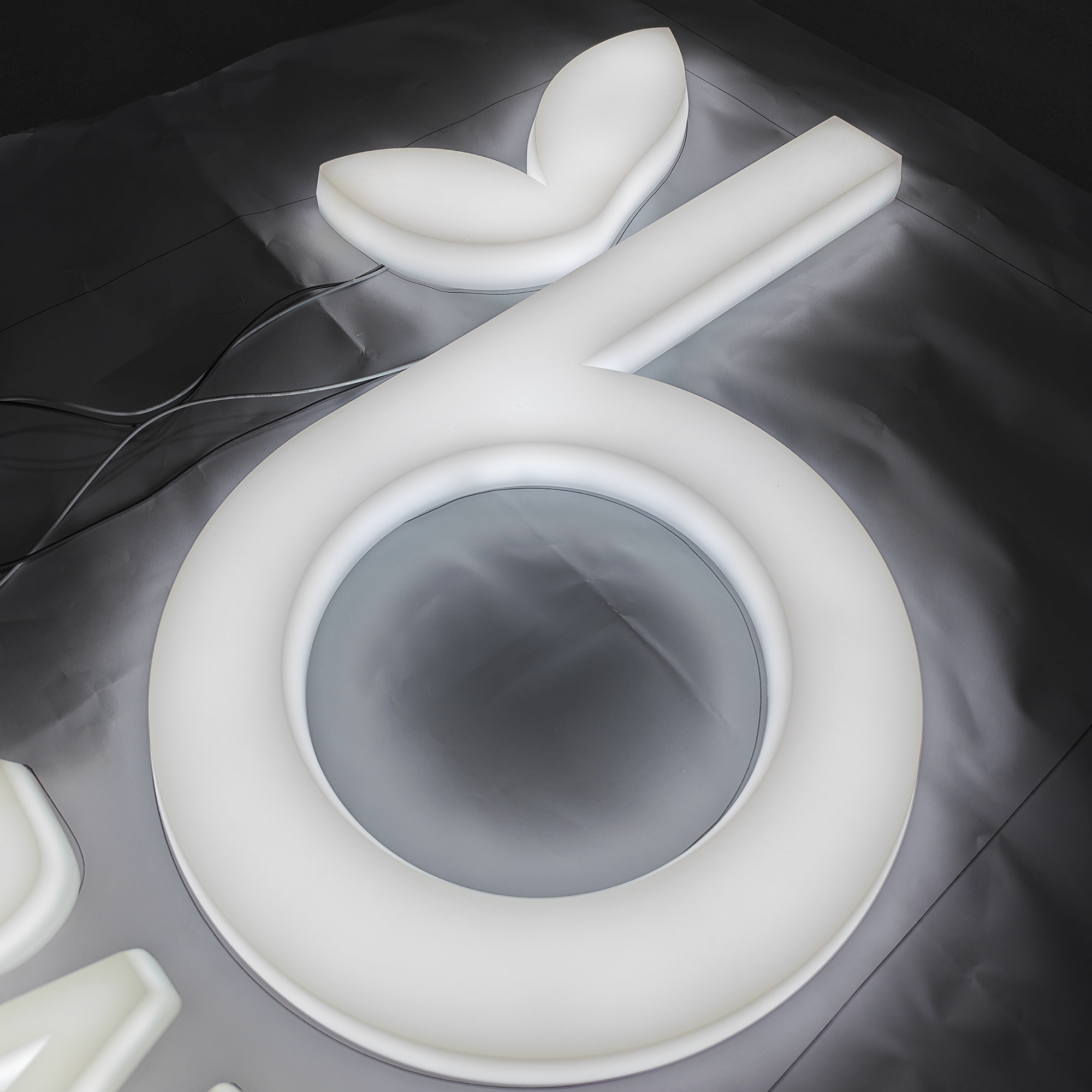 3D Acrylic Letter Sign Board Ful Lighting Indoor LED Signage Companies Reception Wall Signs