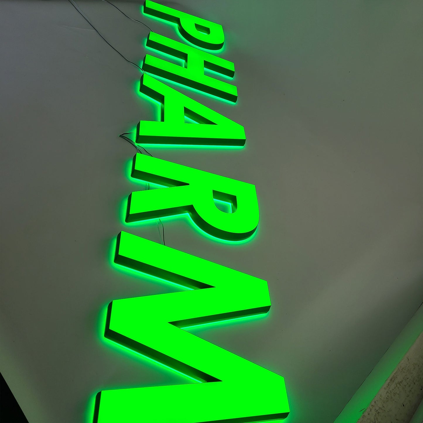 Double-Sided Light Up Acrylic Cut Letters with LED Backlighting for Storefront Business Signage
