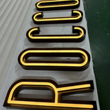 Custom 3d Metal Channel LED Faux Neon Light Retail Shop Led Signage Letters  Barber Shop Signage