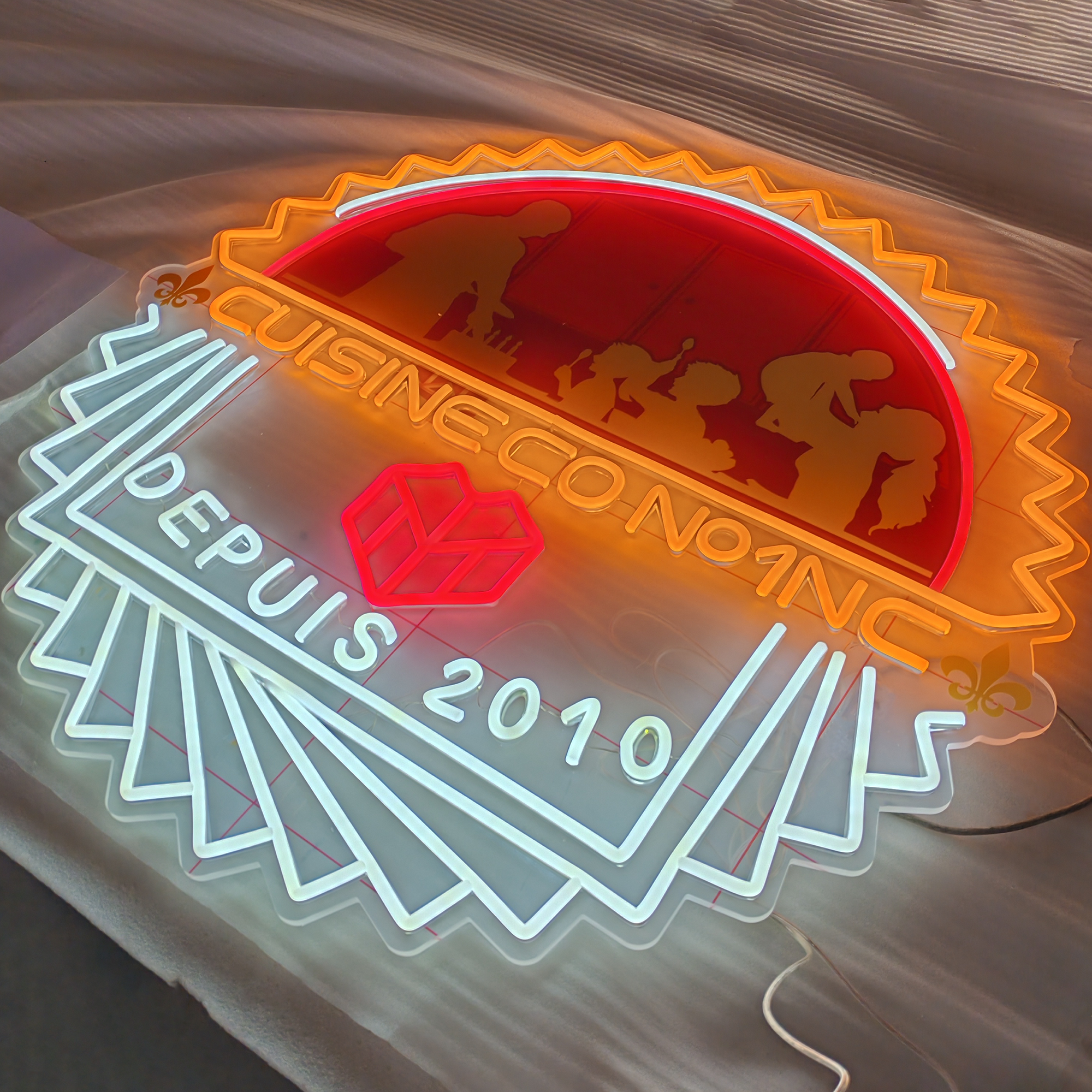 Custom Restaurant LED Neon Decorations Indoor Use Shop Front Lighted Wall Neon Lights Signs
