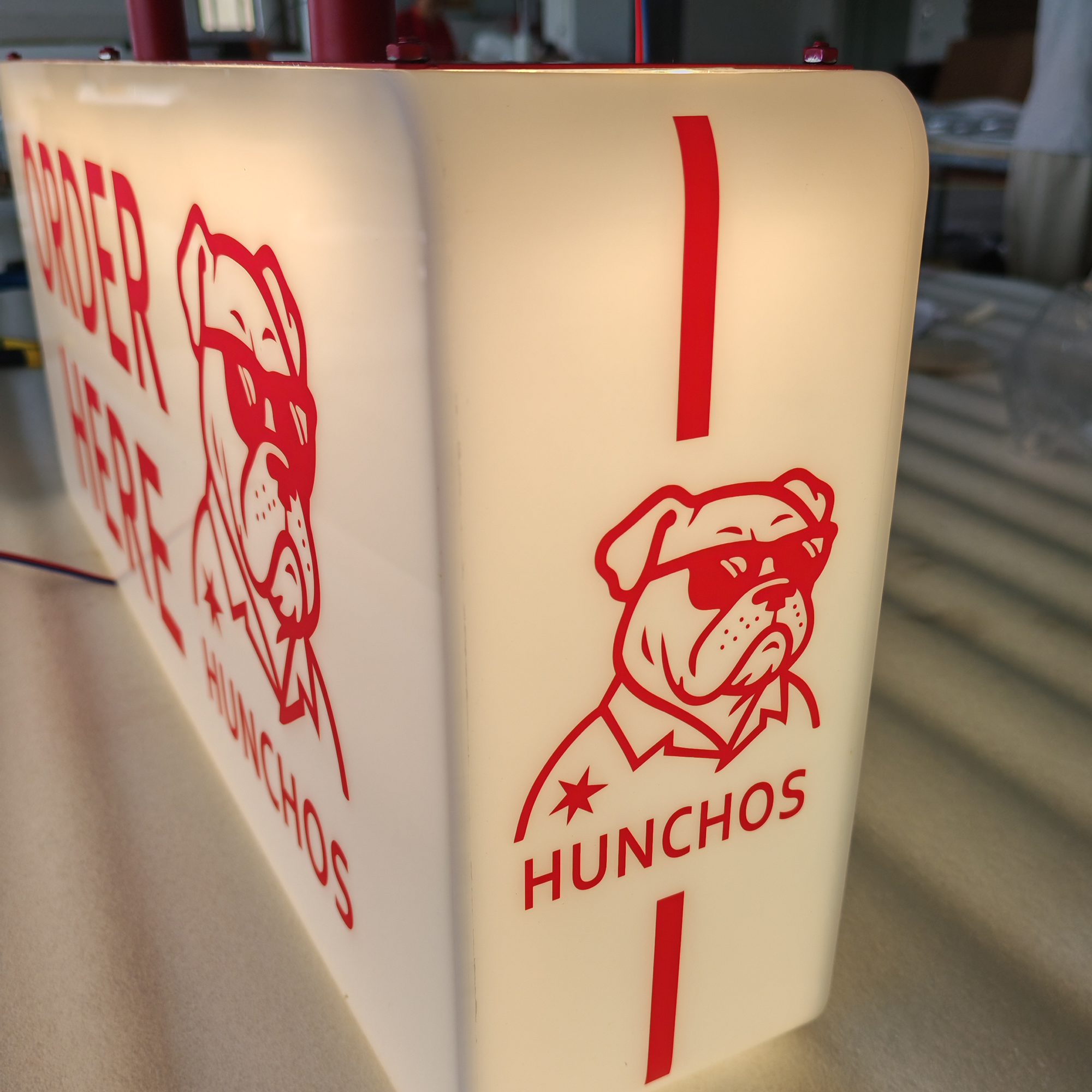Coffee Shop Acrylic LED Lightbox Logo Sign 3D Luminous Rectangle Full Lit Light Box Signage