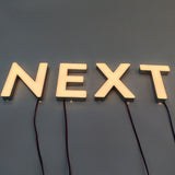 Customized 3D LED Channel Letters Sign Outdoor Waterproof Business Face-lit Trimless Stainless Steel Reception Wall Illuminated Letters