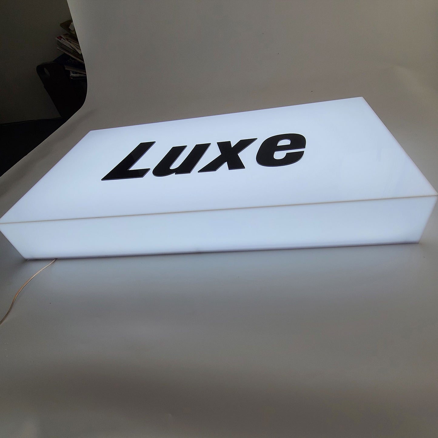 Personalized led advertising light box illuminated wall acrylic sign 3D full lit acrylic lightbox for business