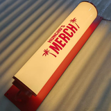 Custom Business Round Tube LED Light Box Fulllit Acrylic Cylindrical Sign for Shop Advertising Display