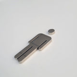 Personalized restroom signs stainless steel cut 3d lettering mirror finish office indoor wall gender sign