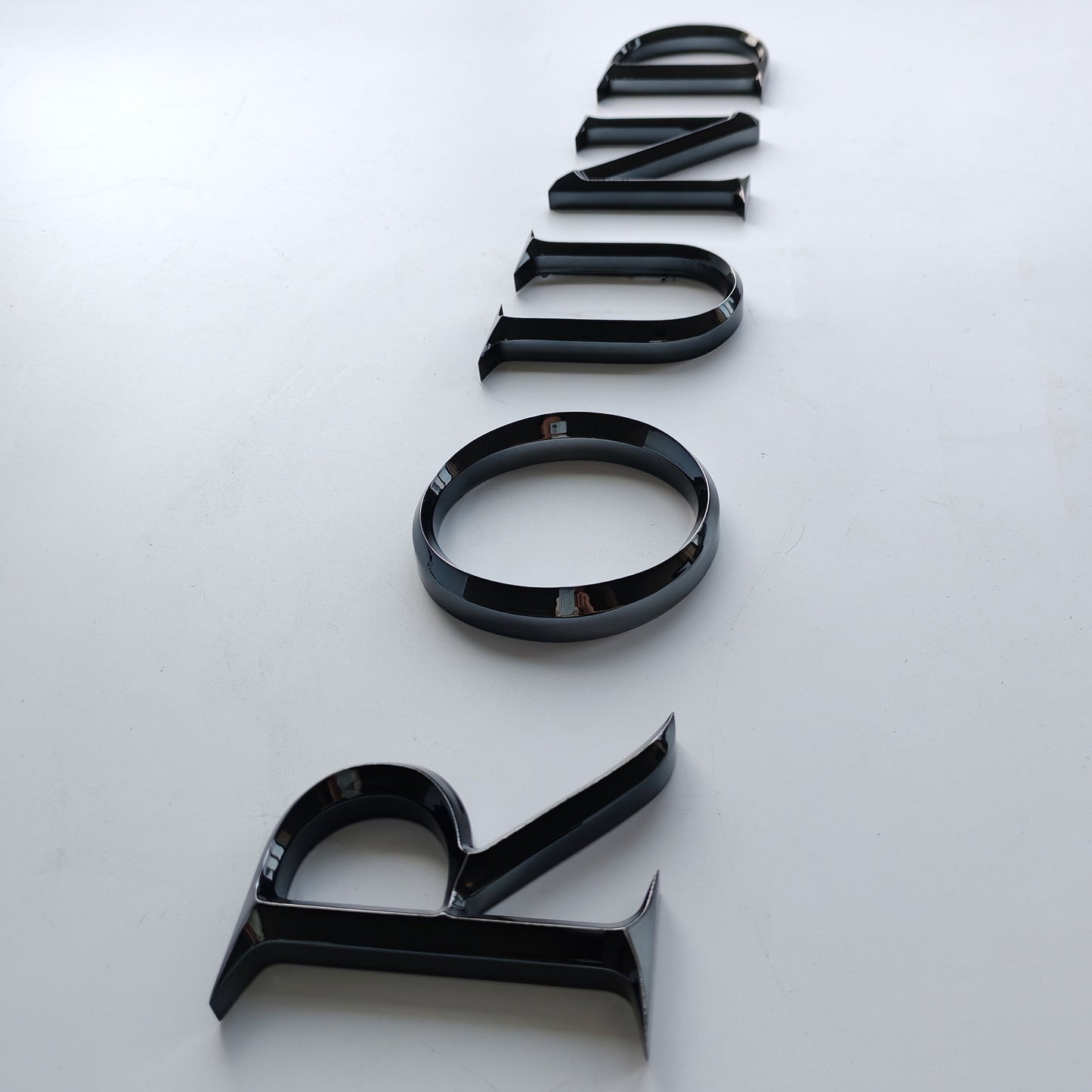 Custom 3D Acrylic Letters Company Name Plastic Letters Black Gloss Acrylic Letters Sign with Beveled Finish