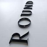 Custom 3D Acrylic Letters Company Name Plastic Letters Black Gloss Acrylic Letters Sign with Beveled Finish
