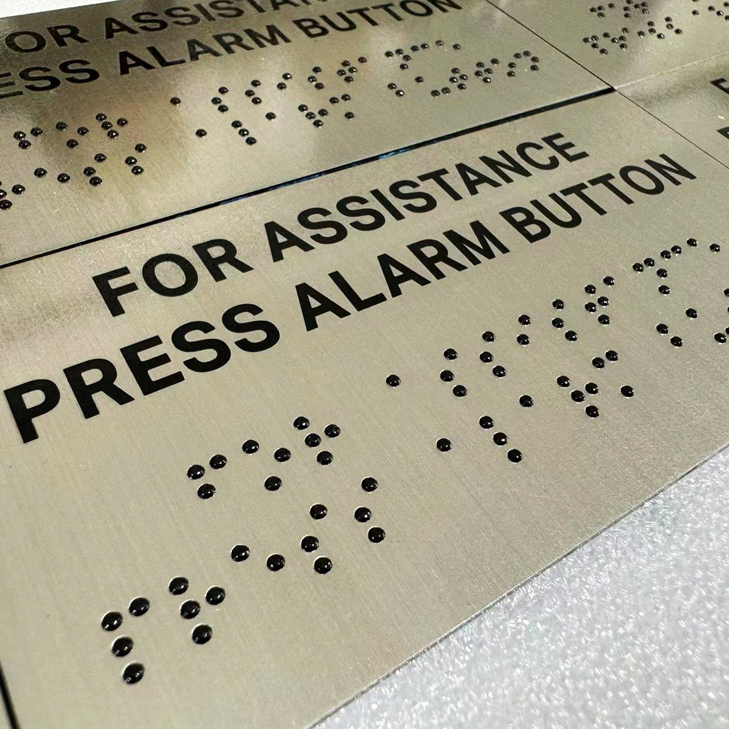 Custom directional Sign ADA Braille Number Sign Interior Informational Braille Signage Door Front Metal Signs
