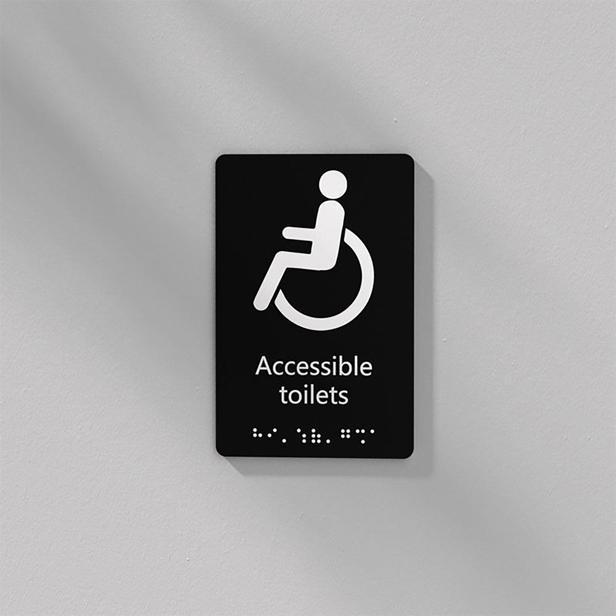 Company custom door sign acrylic bead braille sign ADA standard adhensive wall signage for office