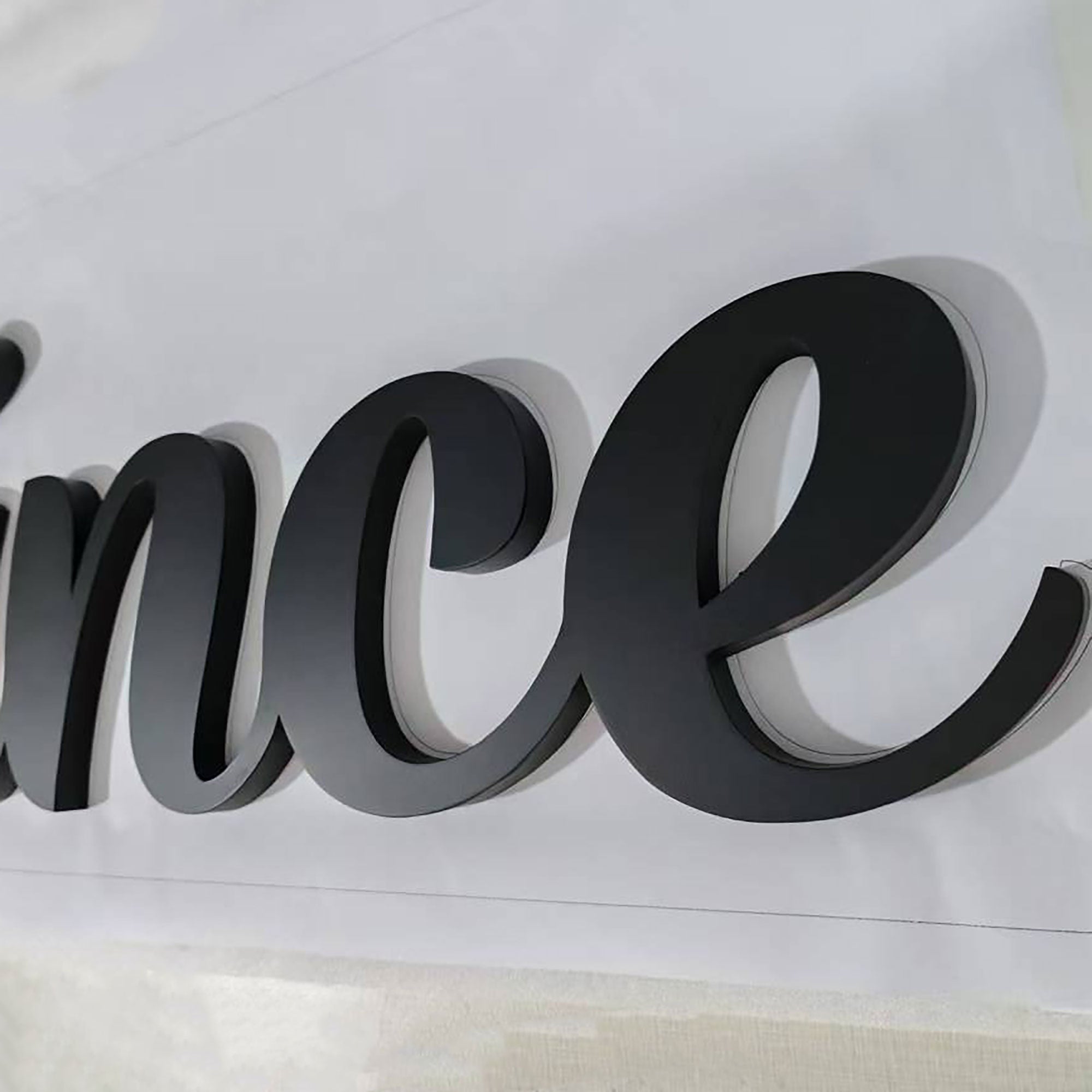 Exterior 3D Channel Letter Building Sign Powder Coated Metal Letter Signage Outdoor Non Illuminated Custom Large Letters