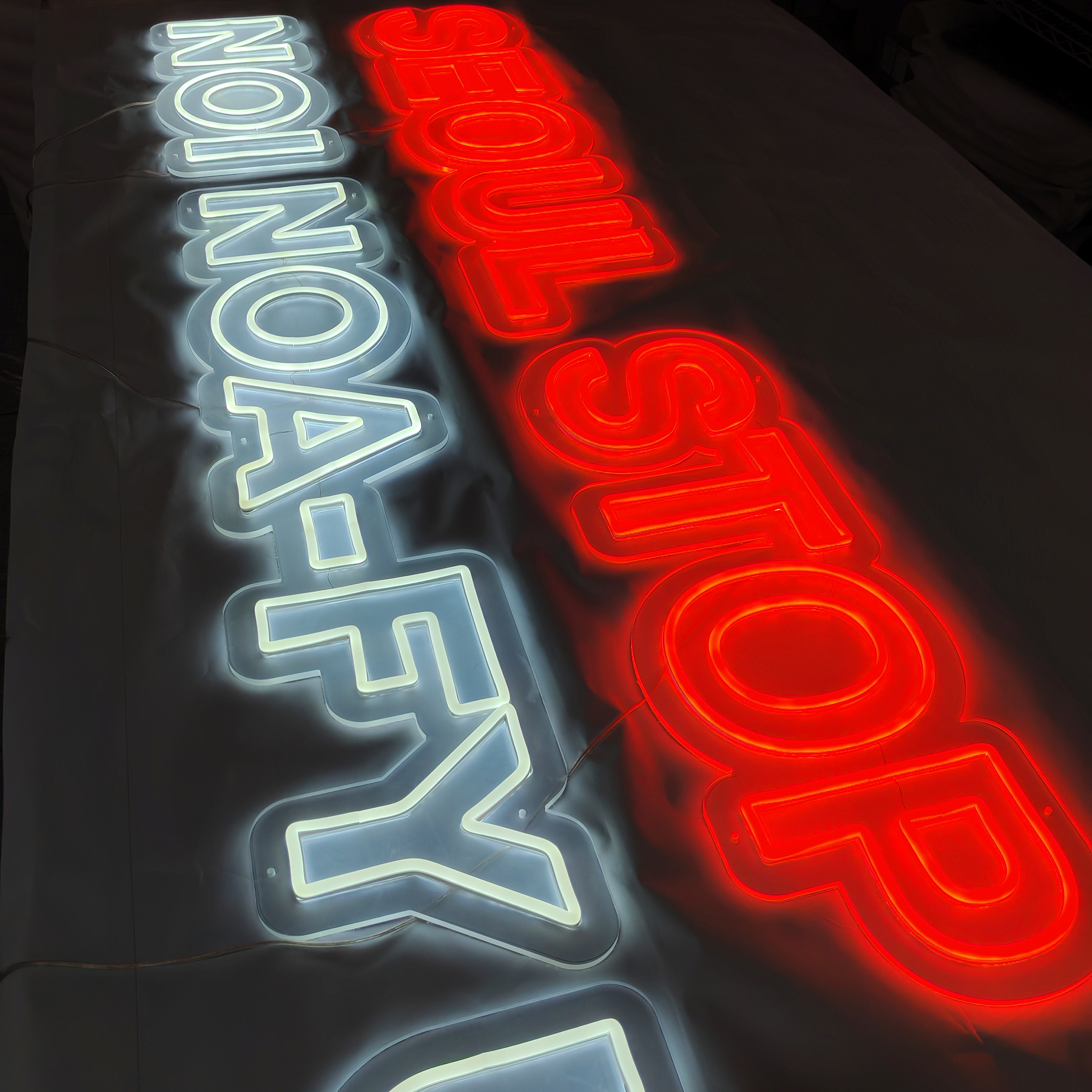 Restaurants Party Decorative Wall LED Neon Lights Interior Custom Hanging Lighted Flex Neon Letters