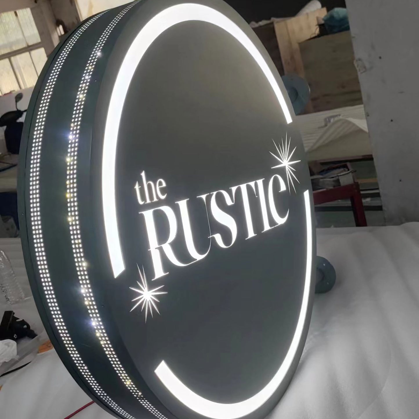 Double Sided Lightbox Sign Store Front RGB LED Light Box Custom Wall Blade Sign Outdoor Projecting Light Box