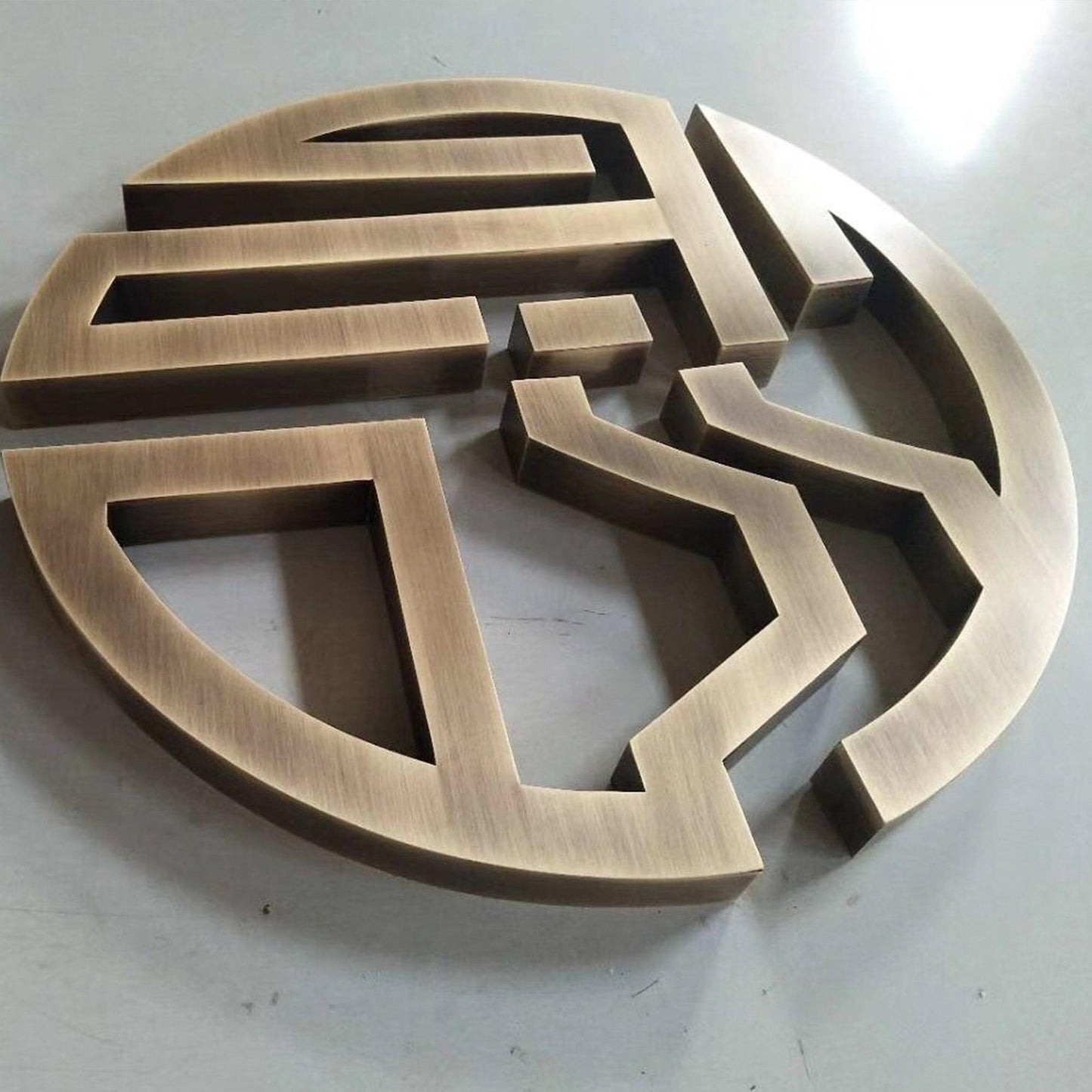 Customized Vintage Metal Letters Sign Bronze Stainless Steel 3d Channel Letter Wall Logo Store Company Brand Signage