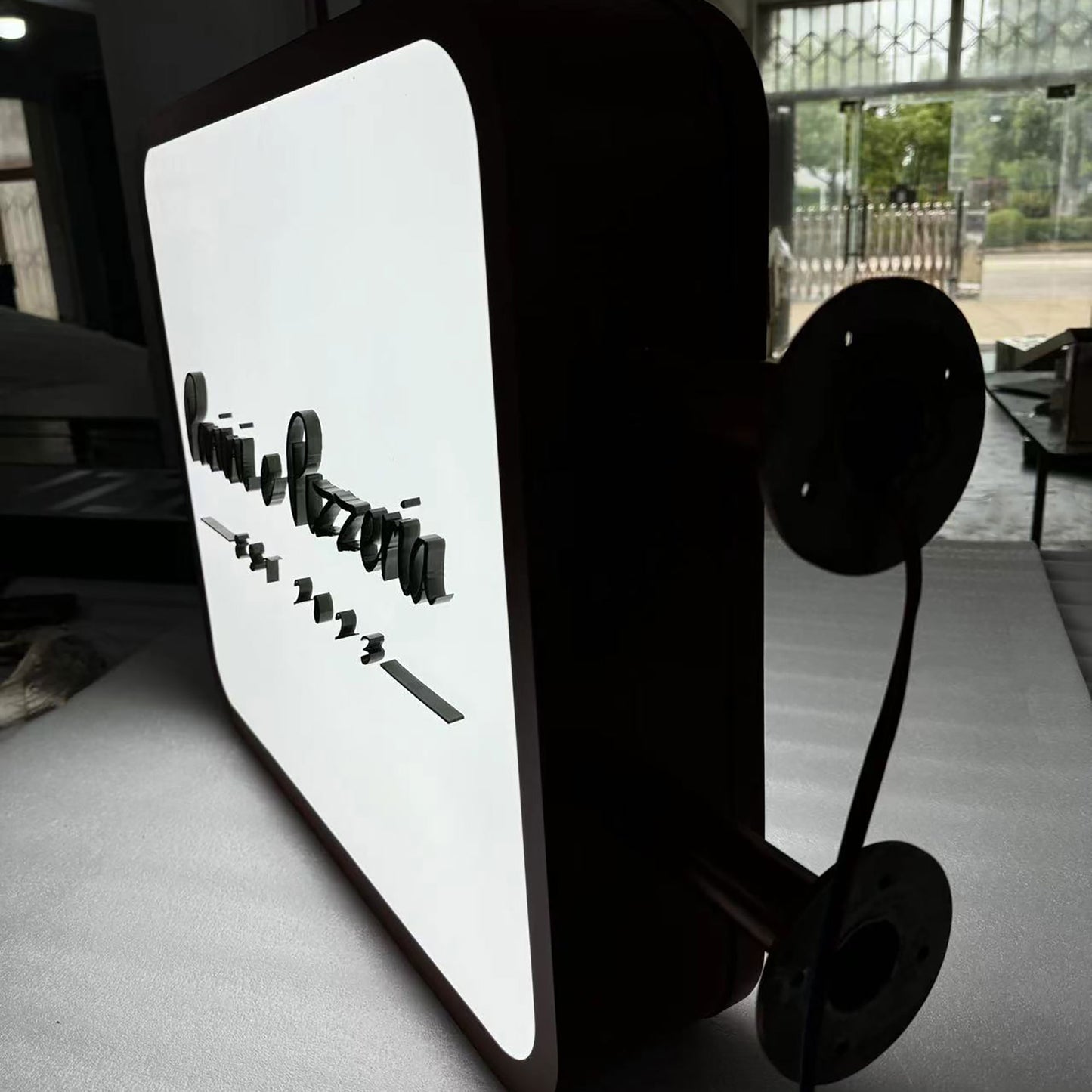 Rectangle Light Box Double Sided Illuminated Display Signs Custom Wall Blade Signs LED Business Logo Signage