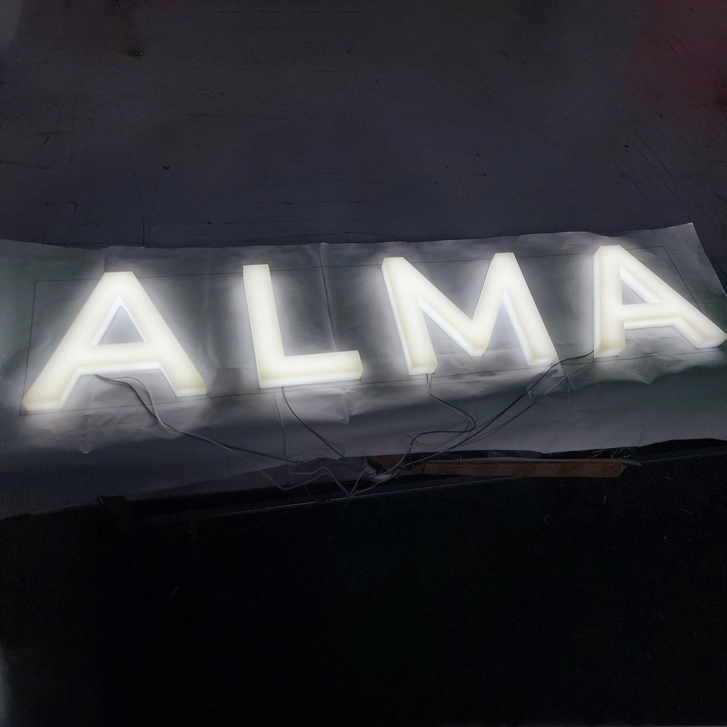 Custom 3D Logo Sign Acrylic Led Full-lit Letter Office Indoor Reception Wall Signs Lighted Store Sign