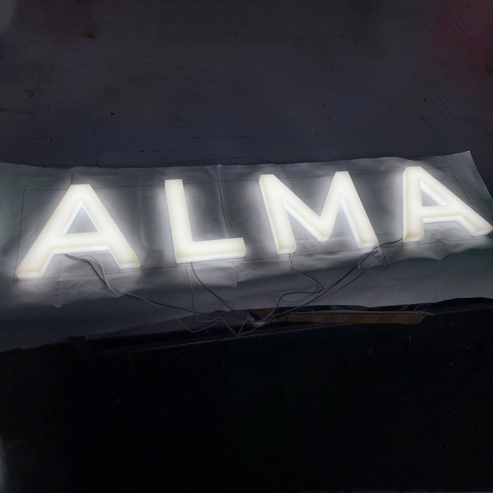 Custom 3D Logo Sign Acrylic Led Full-lit Letter Office Indoor Reception Wall Signs Lighted Store Sign