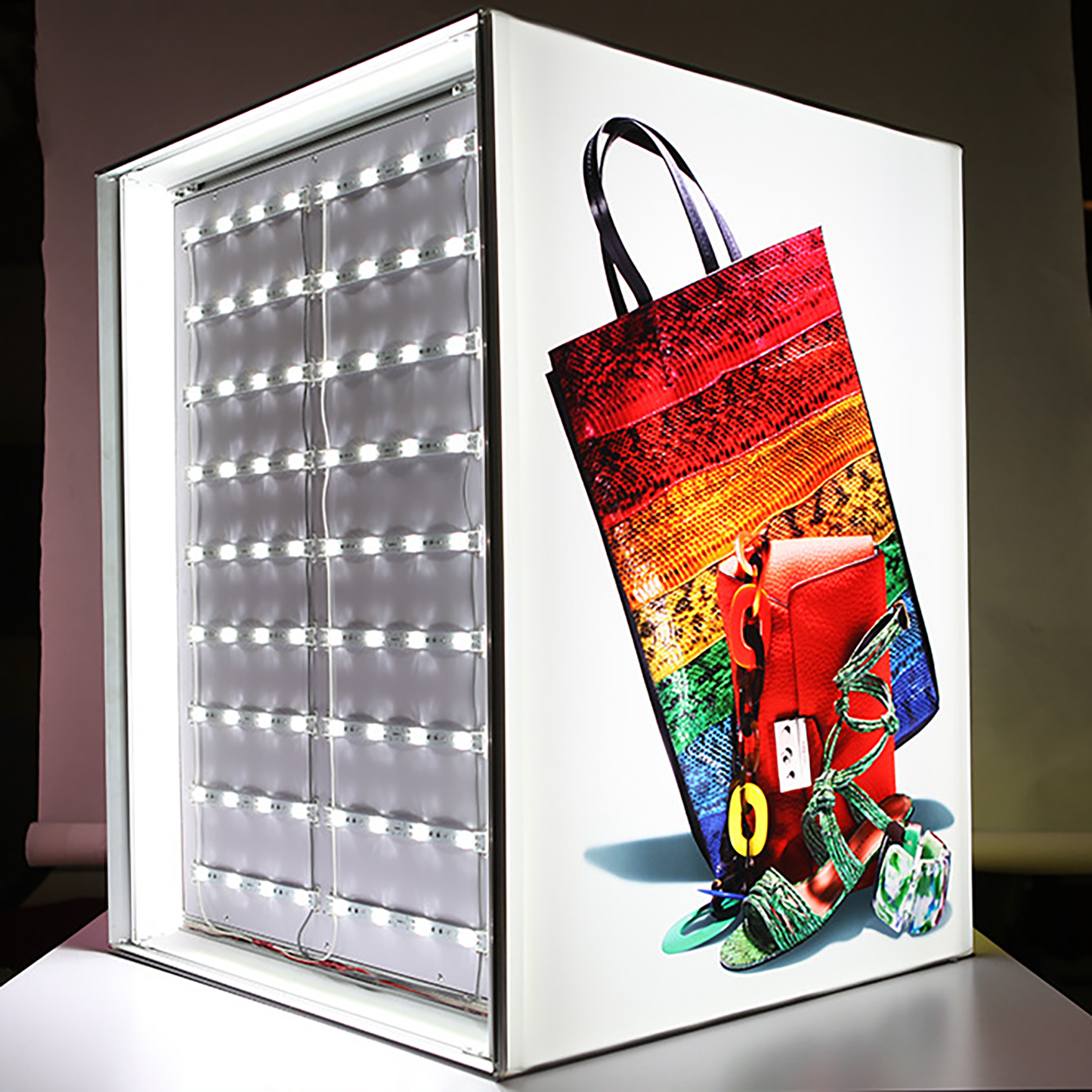 Outdoor Shop Front Aluminum Signboard Rectangle Profile Lightbox Signage Custom LED Fabric Light Box Sign