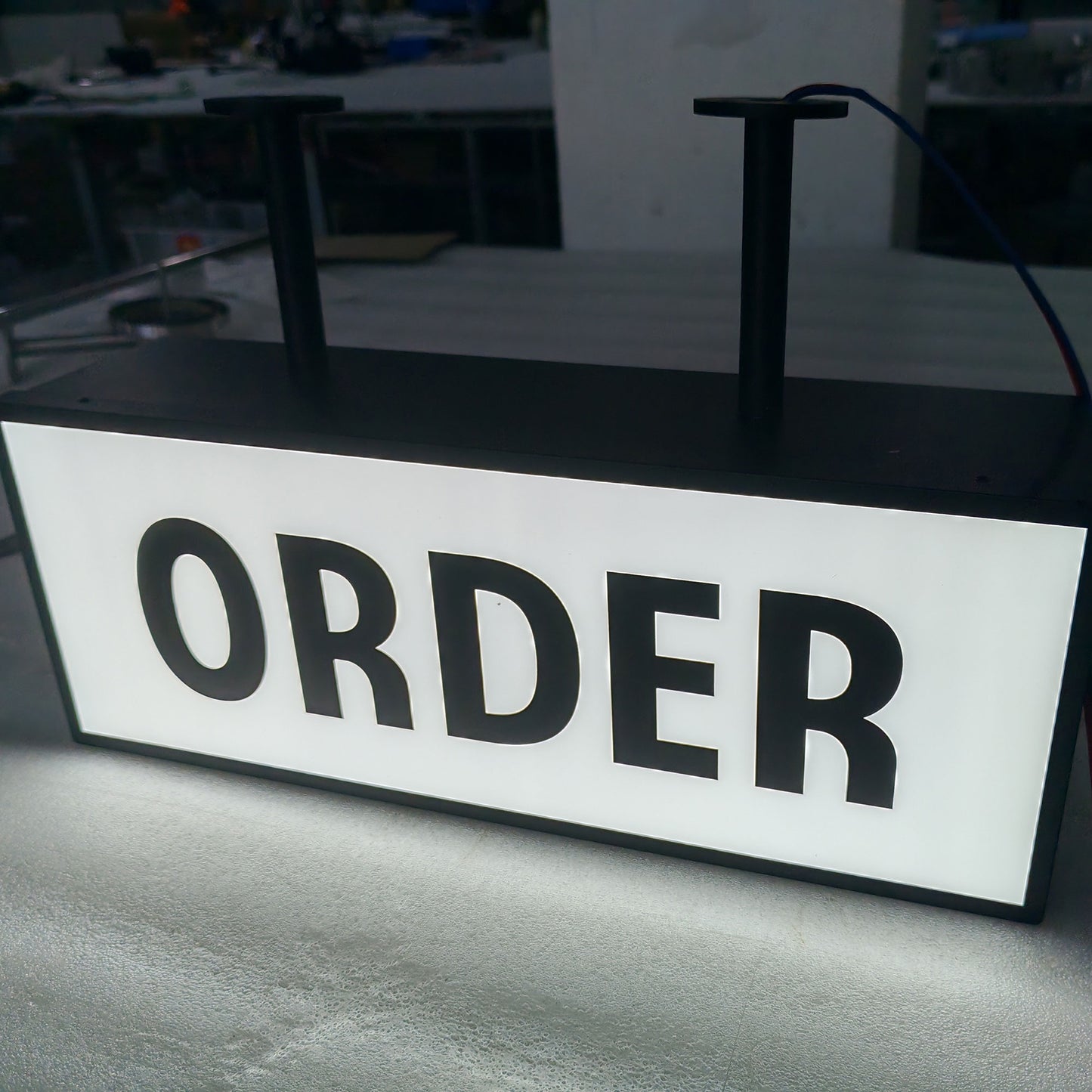 Brand Display Signboard LED Light Box Sign Interior Restaurants Cafe Shop Hanging Led Lightbox Signages