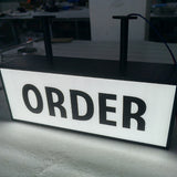 Brand Display Signboard LED Light Box Sign Interior Restaurants Cafe Shop Hanging Led Lightbox Signages