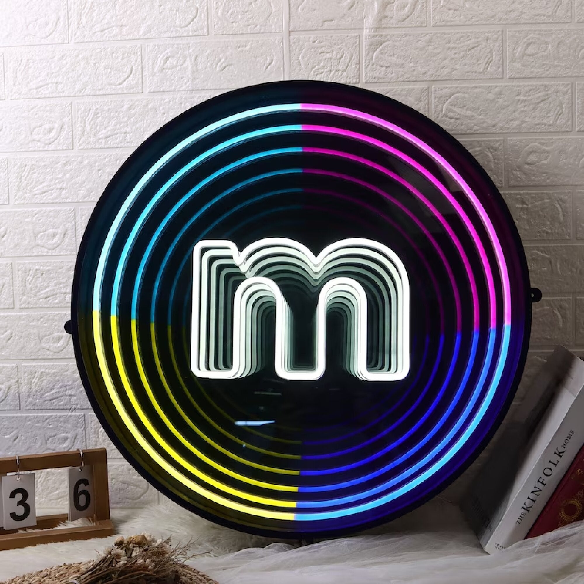 Magic infinite endless mirror led letters sign led infinity illusion mirror for home decoration