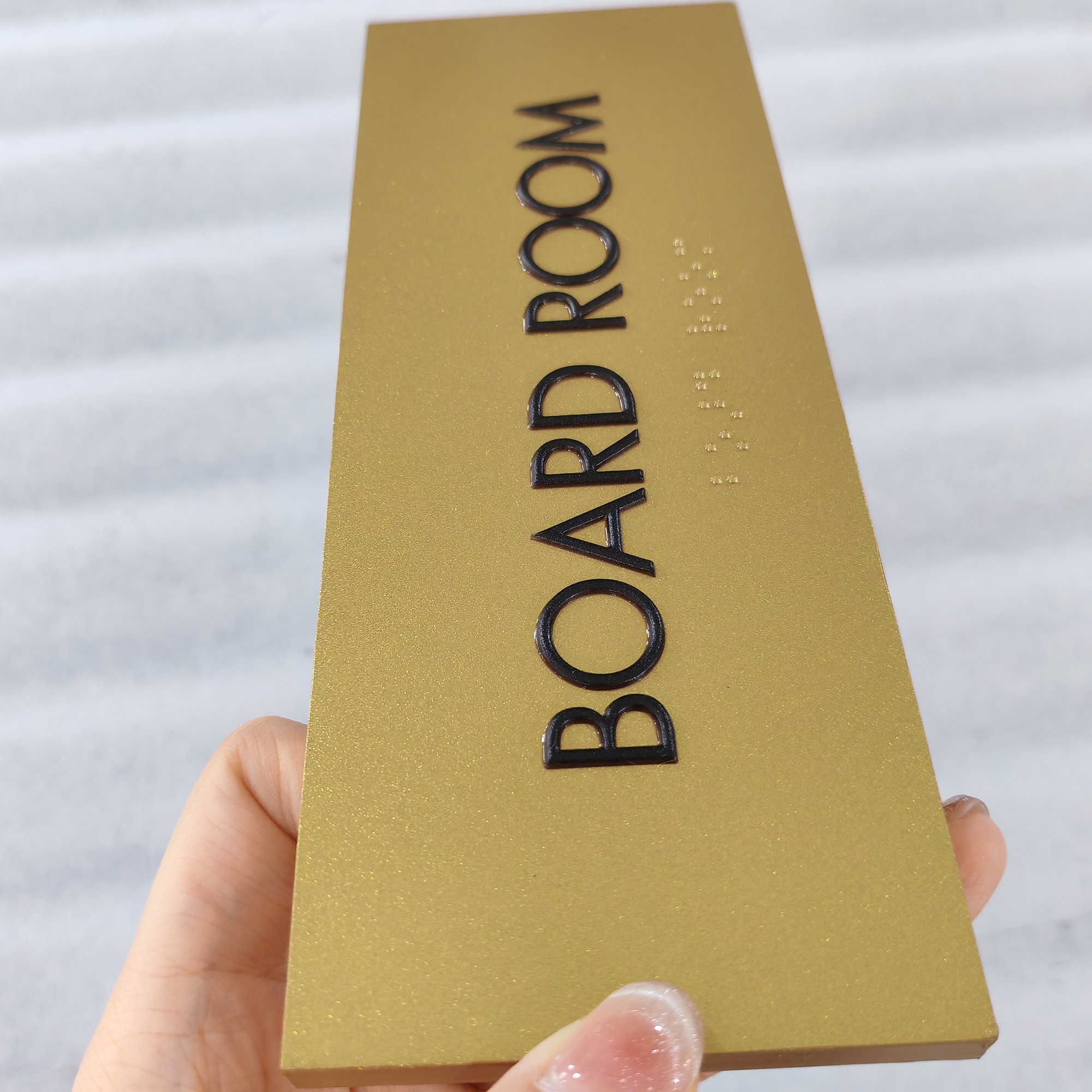 Custom Acrylic Plate Sign 3D Printing Letters Clear ADA Braille Room Number Door Front Signs