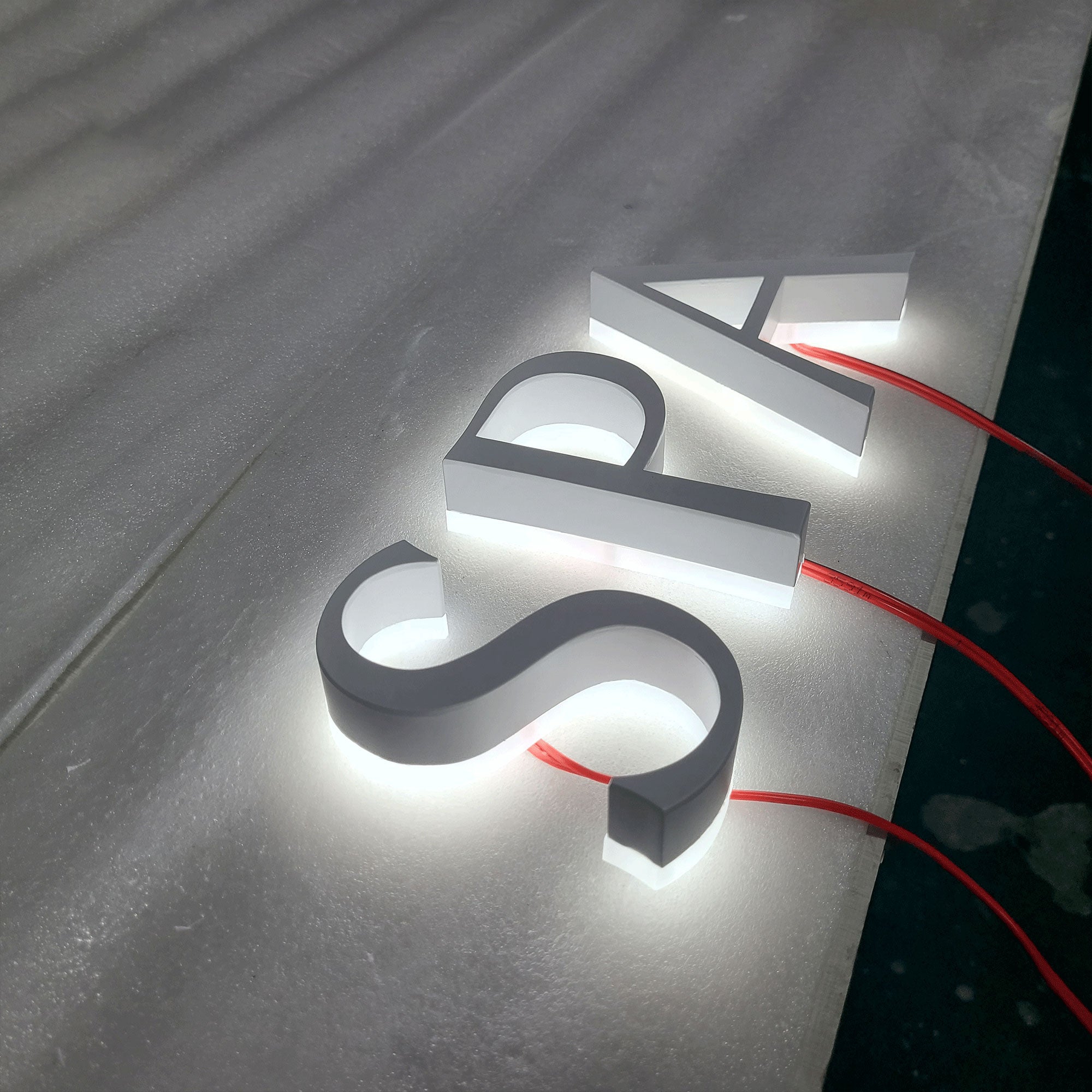 Custom Led Business Sign Back Lighted Advertising Channel Letters Comapny Logo 3D Backlit Electronic Sign