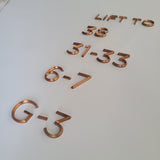 3D engraved stainless steel letters solid cut metal alphabet sign office indoor wall art letters with beveled finish