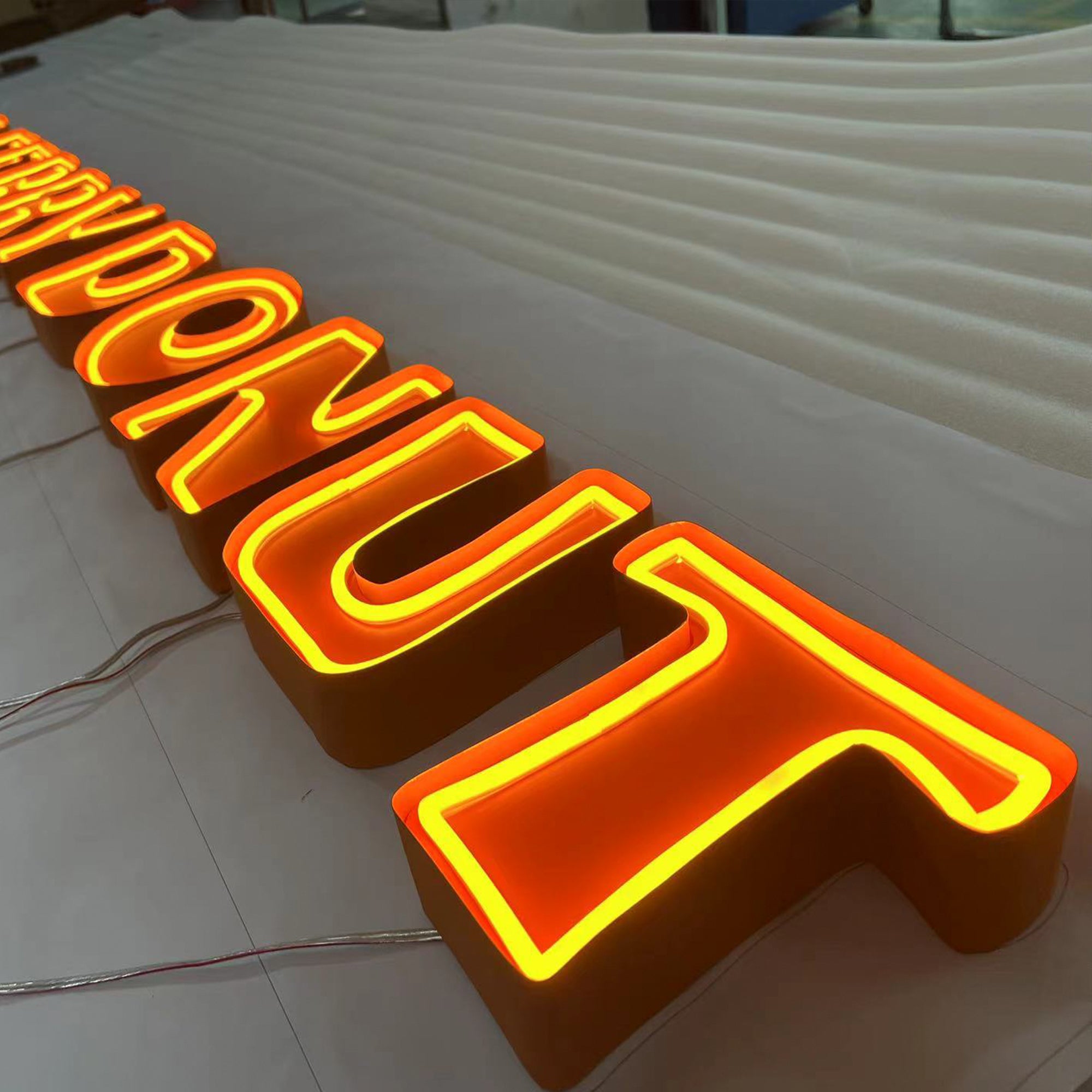 Waterproof led business signs custom flexible neon lights with metal channel decorative led neon signs
