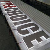 Customized 3D Waterproof Acrylic LED Channel Letters Exterior Business Side Lighting Sign Letters