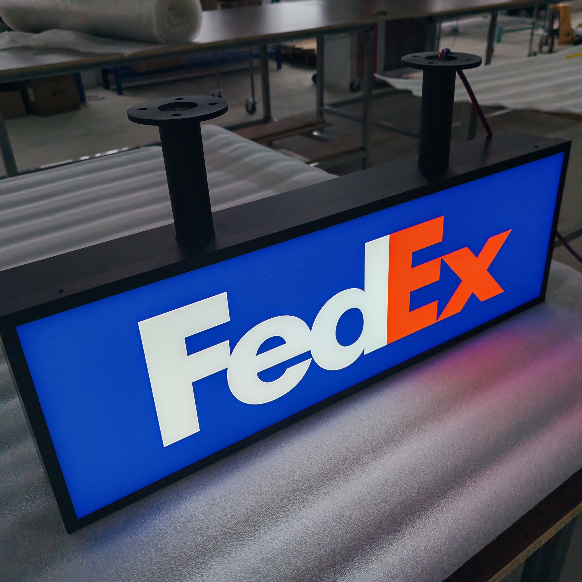 3D Front Illuminated Cabinet Sign Stainless Steel Fabricated Hanging Sign Advertising Acrylic Light Box Signboard