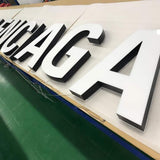 Factory manufacturer stainless steel channel letters advertising sign led commercial frontlit letters sign