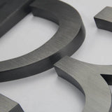 Customized Stainless Steel Letters Brushed Metal Channel Letters Indoor House Number Sign