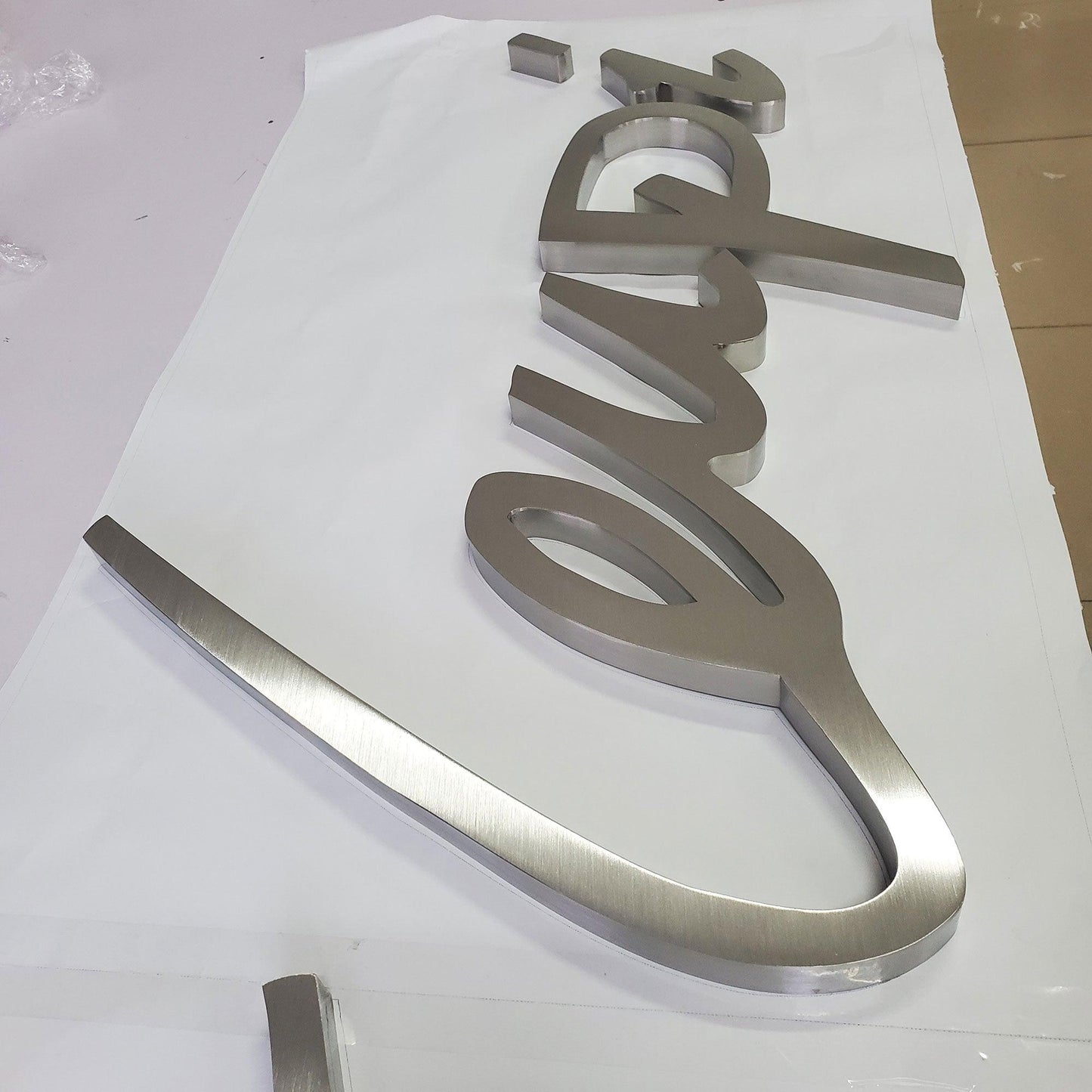Stainless Steel Channel Letters Factory Price Non-illuminated 3D Laser Cut Letter Alphabet Number Signs for Buildings