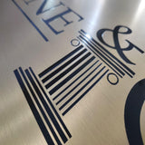 Custom Acceptable Outdoor Decorative Metal Logo Engraved Plate Etched Commercial Brass Plaque Sign
