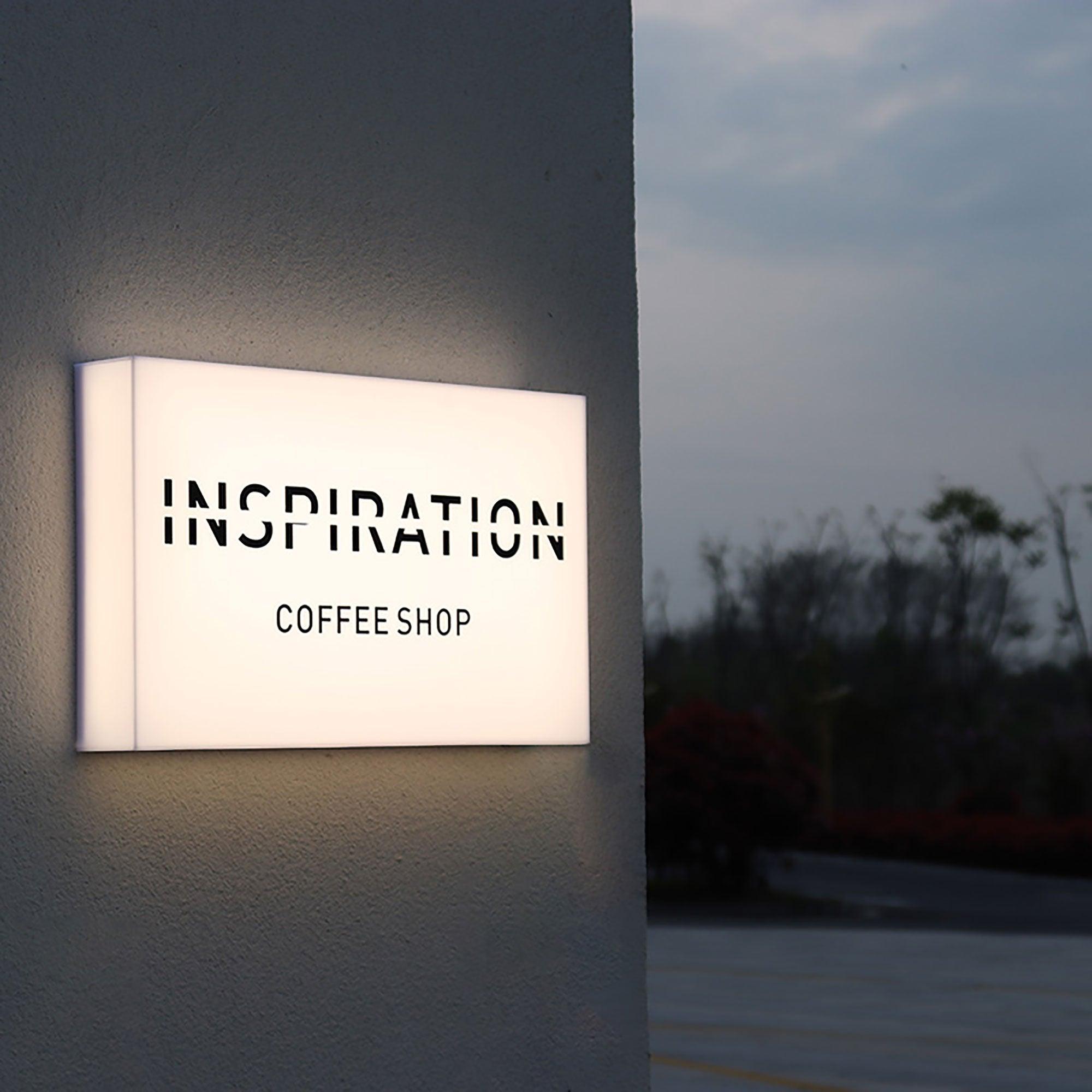 Wall Studio Light Box Full Luminous LED Lightbox DIY Office LED Acrylic Lightbox Outdoor Sign