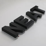 Wall Mounted Outdoor Stainless Steel Channel Letters With Black Paint Company Logo LED Backlit Channel Letter Sign